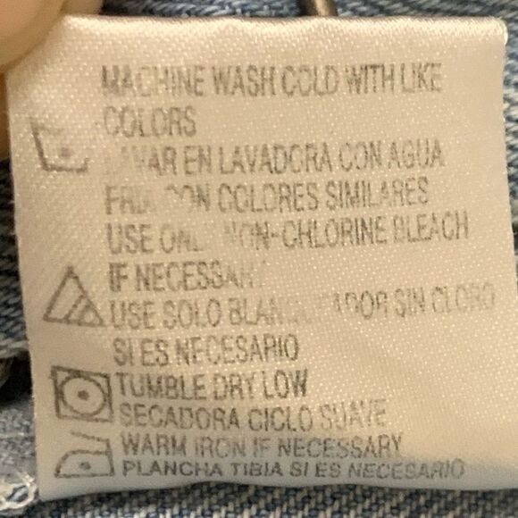 Rare 12 Months Unisex Embroidered Patch Denim Overall Pants - Picture 8 of 9